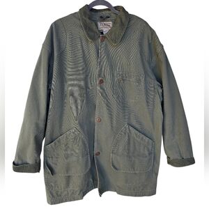 LL Bean Vintage Barn Chore Field Utility Wool Blend Removable Liner Jacket XLT